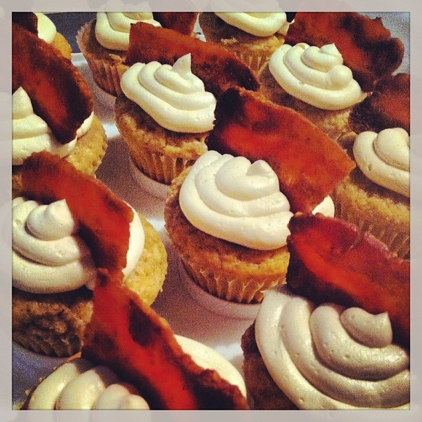 Bacon cupcakes instagram photo